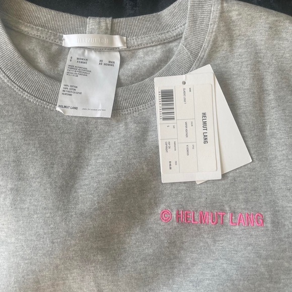 HELMUT LANG ｜ classic embroidered logo t-shirt 100%cotton - Picture 2 of 7